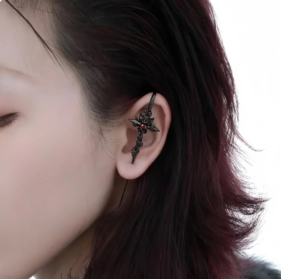 Glam Black Earrings