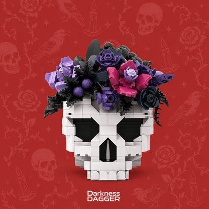 Skull Set Flowers