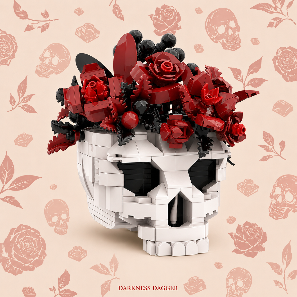 Skull Set Flowers