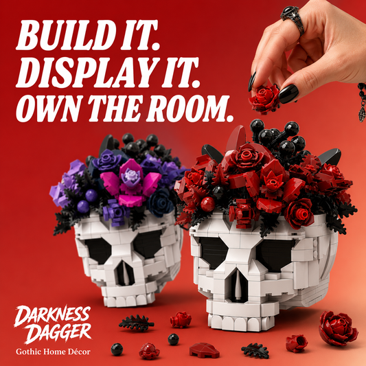 Skull Set Flowers