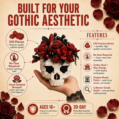Skull Set Flowers